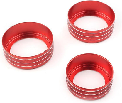 ya 10 9.16 baidi 3X red Console AC Switch knob Ring Trim for for Alfa Romeo for Giulia for Stelvio 2017-2020