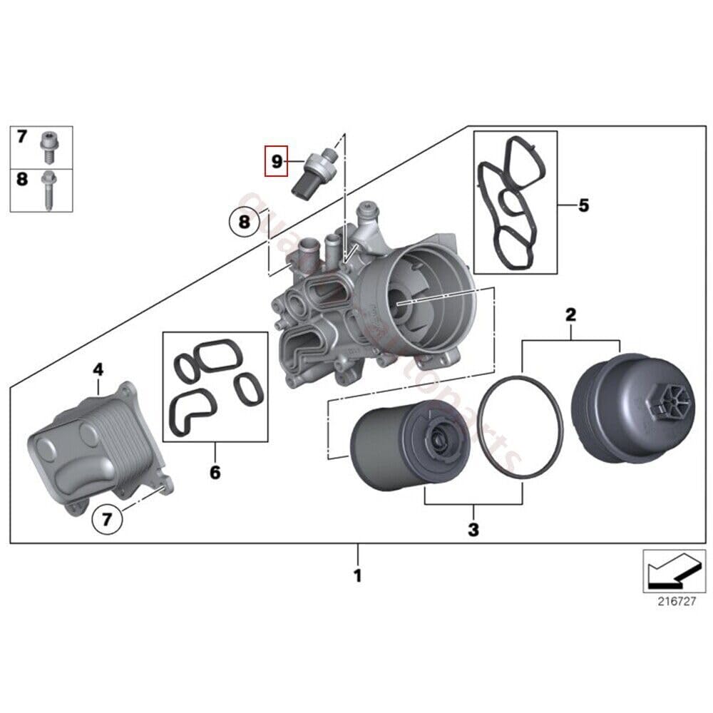 ya 6 8.14 Oil Pressure Sensor 9802152780 for Peugeot 308 T9 1.6 HDI for Citroen C4 Cactus 