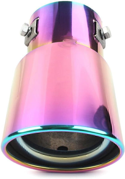 ya 6 8.14 Car Stainless Steel Rear Pipe Tail Muffler Tip Round Accessories RED
