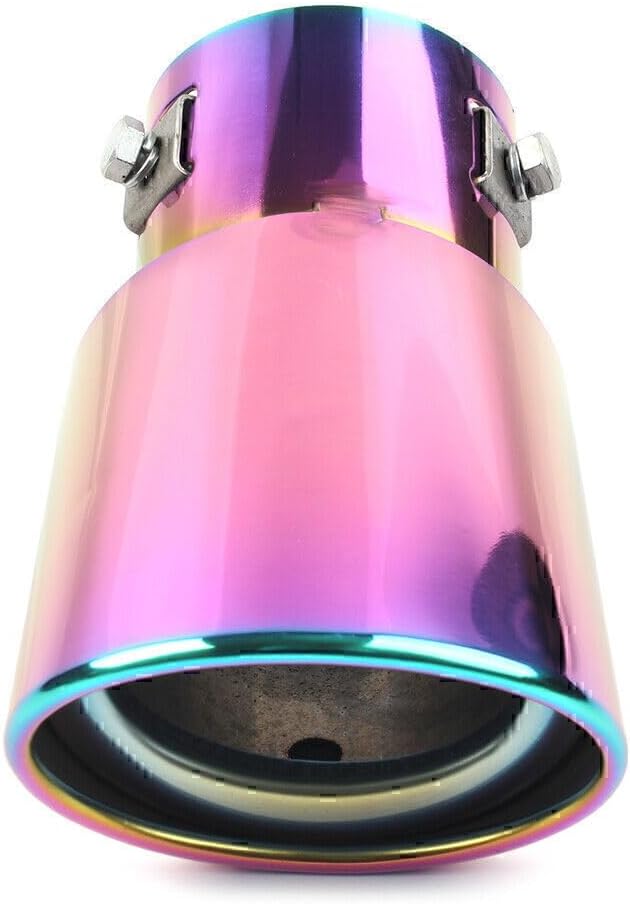ya 14 9.20 zhengce Car Stainless Steel Rear Pipe Tail Muffler Tip Round Accessories RED-1