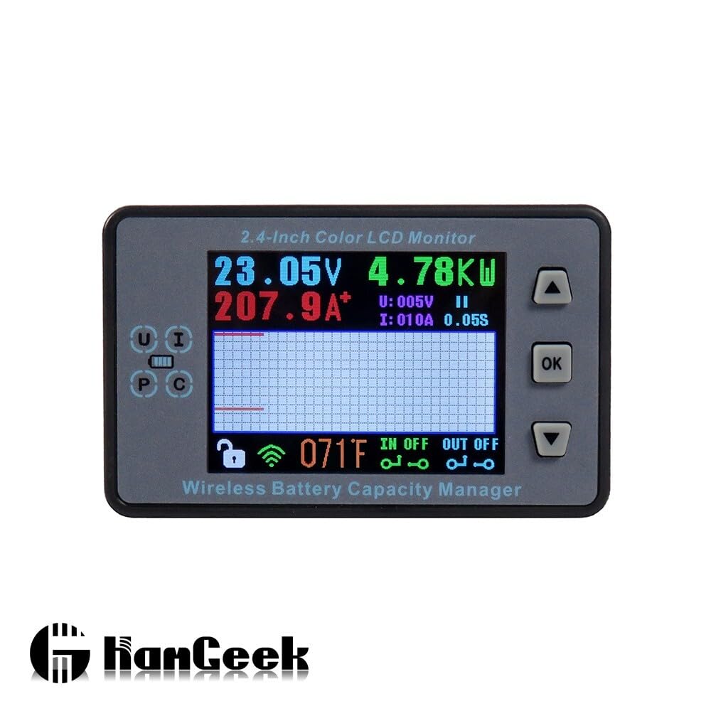 ya 16 10.20 baidi 120V 50A Voltage Current Meter Battery Capacity Manager VAC8810F 2.4 LCD