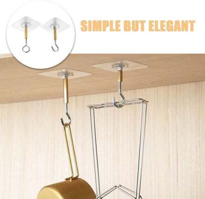 ya 26 10.21 baidi 4pcs Adhesive Hooks Wall Ceiling Hooks Cabinet Hooks Hanging Towel Lights Coat