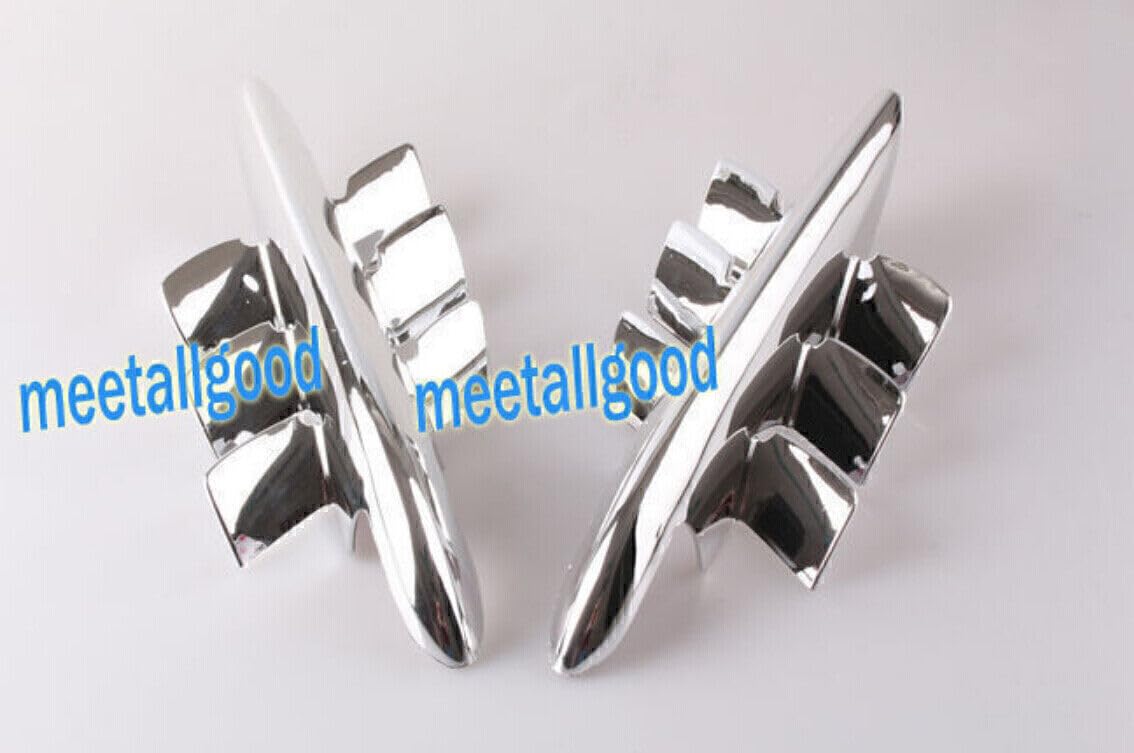 ya 6 8.24 baidi 2X Chrome Premier Shark Gills Trim ABS for Honda Goldwing 1800 GL1800 2001-2011