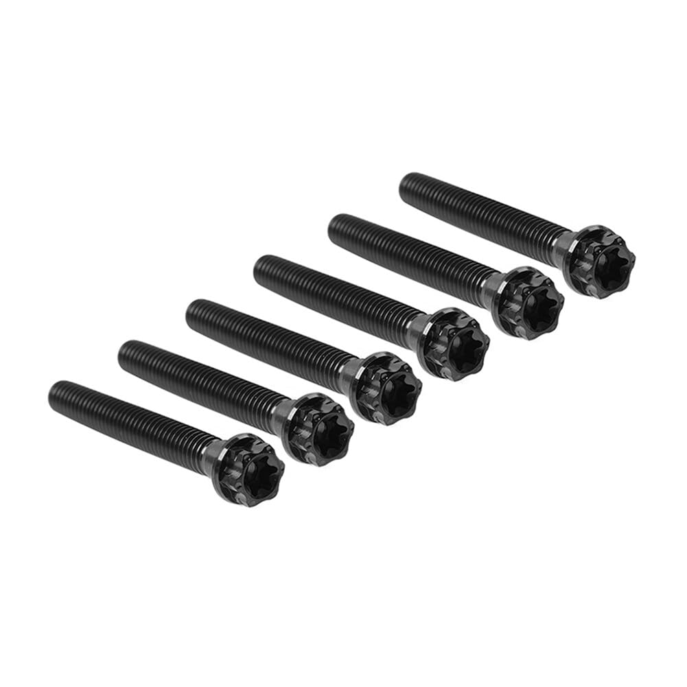 ya 6 8.14 6pcs Bolts Torx Head Flange Screws M6x60mm Black for Motorcycle Bike