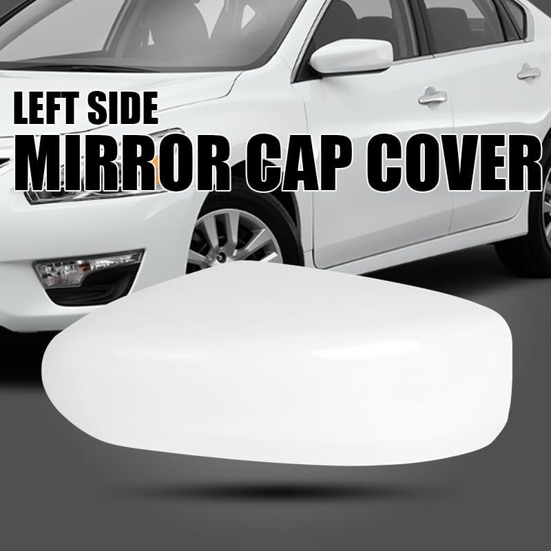 ya 11 9.14 baidiDRIVER LEFT SIDE Mirror Cap Cover White Fits for Nissan for Altima Sedan 2013-2018