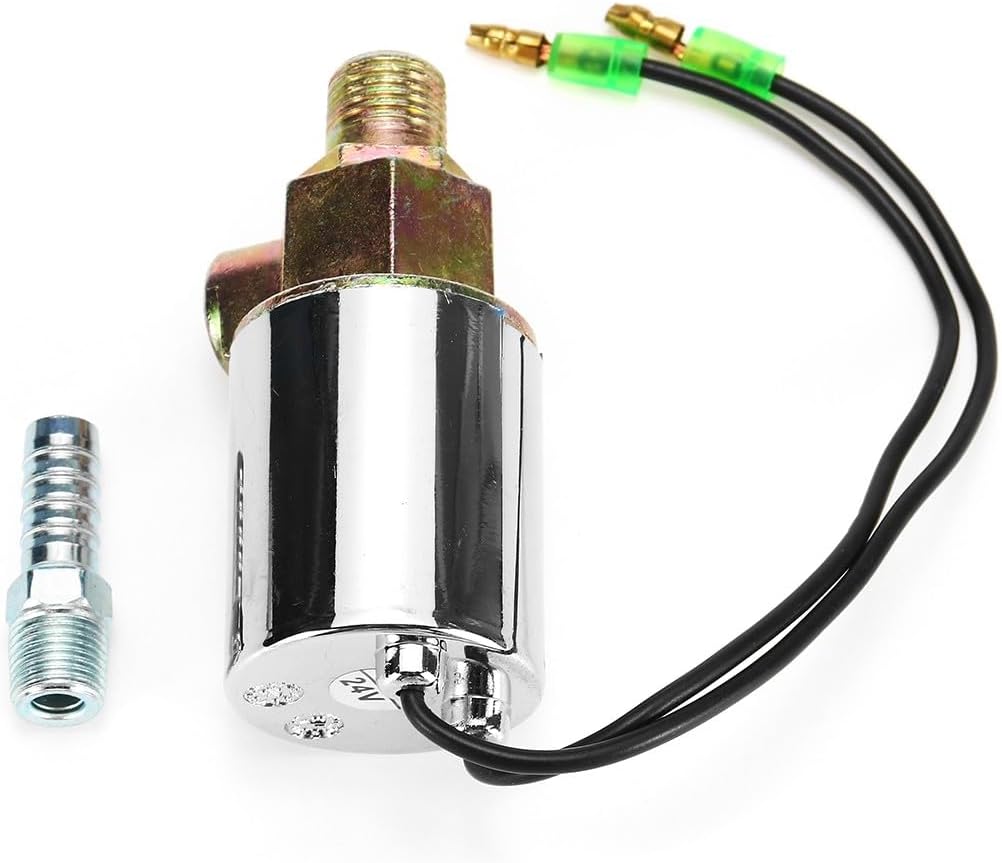 ya 12 10.8 baidi Air Horn Electric Solenoid Valve Heavy Duty 1/4 NPT Chrome 12V 24V Train Truck