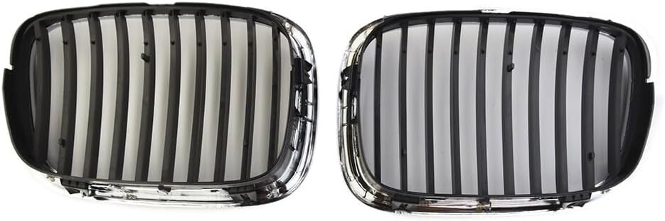 ya 2 8.15 Front Chrome Black Grille Grill for for BMW E39 5-Series 525 530 535 540 M5 97-03