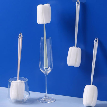 ya 26 10.21 baidi 2 Pcs Flask Cleaning Brush Water Bottle Handle Spon Feeding-2