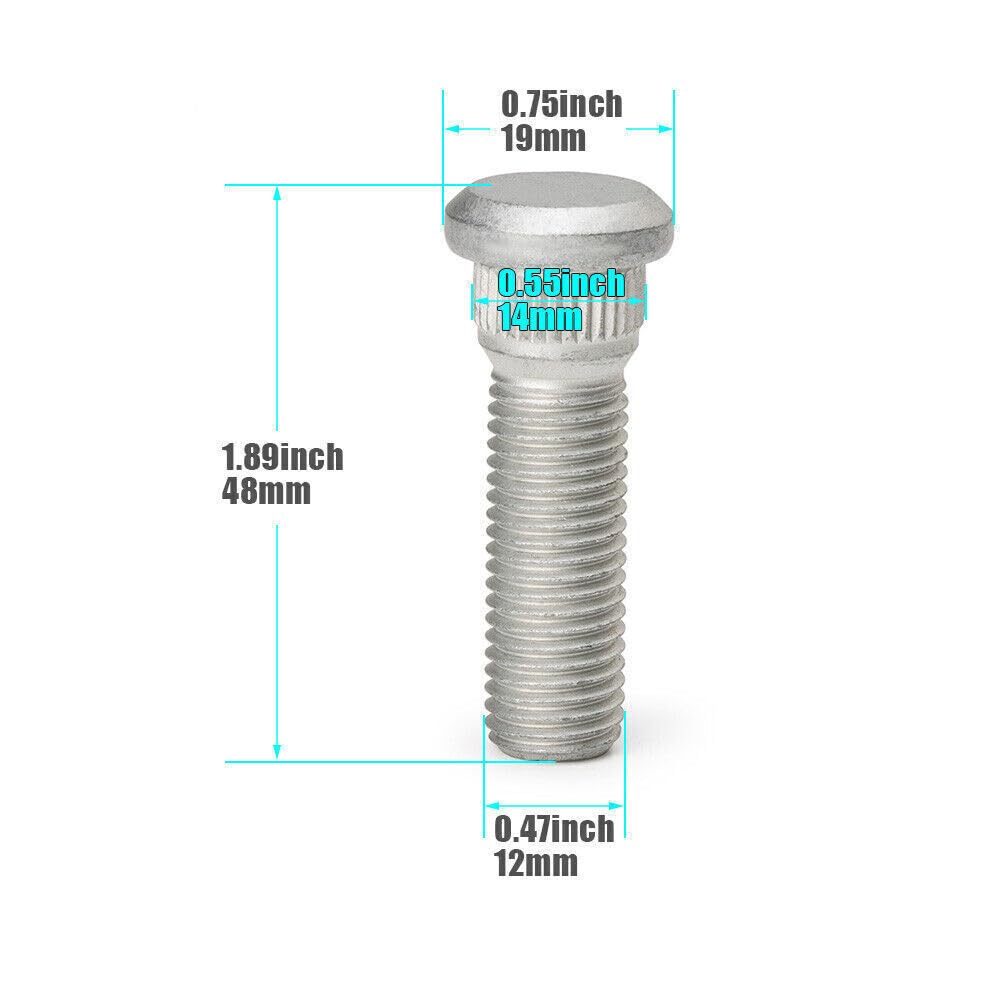 ya 10 9.16 baidi 2X Wheel Lug Stud +Nut for Toyota for Sienna for Lexus SC300 New 90942-02049 90942-01058