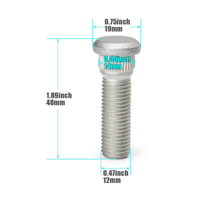 ya 10 9.16 baidi 2X 90942-01058 Wheel Lug Stud +Nut for Toyota for Sienna for Lexus SC300 New 90942-02049