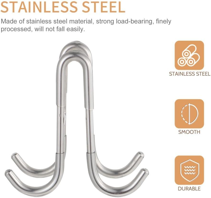 ya 26 10.21 baidi Double-Sided Hook Shower Door Hanger Hooks Stainless Steel Towel