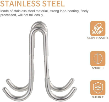 ya 26 10.21 baidi Double-Sided Hook Shower Door Hanger Hooks Stainless Steel Towel