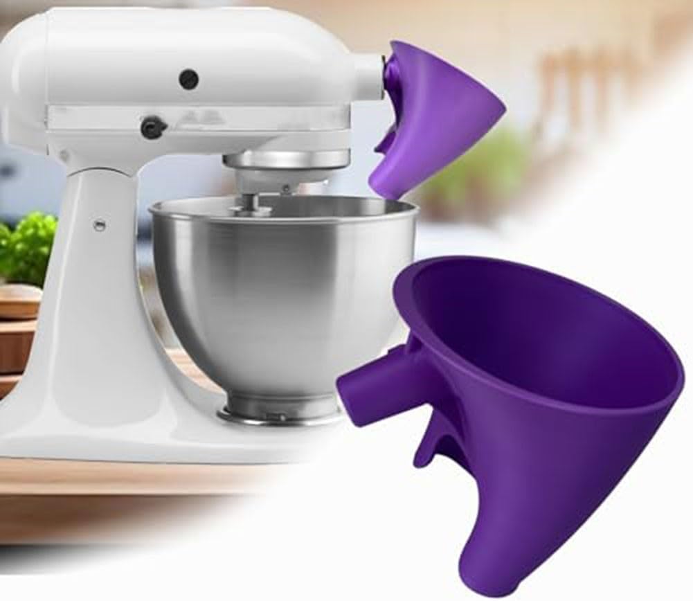 ya 14 9.20 baidi Funnel for Kitchen Aid Mixer with 30 De Inclined Opening for Guided Pour-1