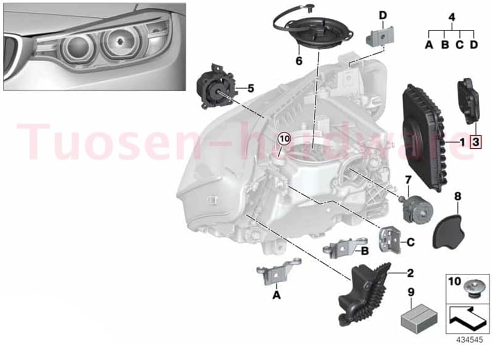 ya 14 9.20 zhengce Headlight LED Module Diode Insert Light Unit for 2014-2018 3 Series F30 F3-1