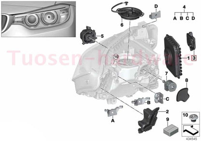 ya 14 9.20 zhengce Headlight LED Module Diode Insert Light Unit for 2014-2018 3 Series F30 F3-1