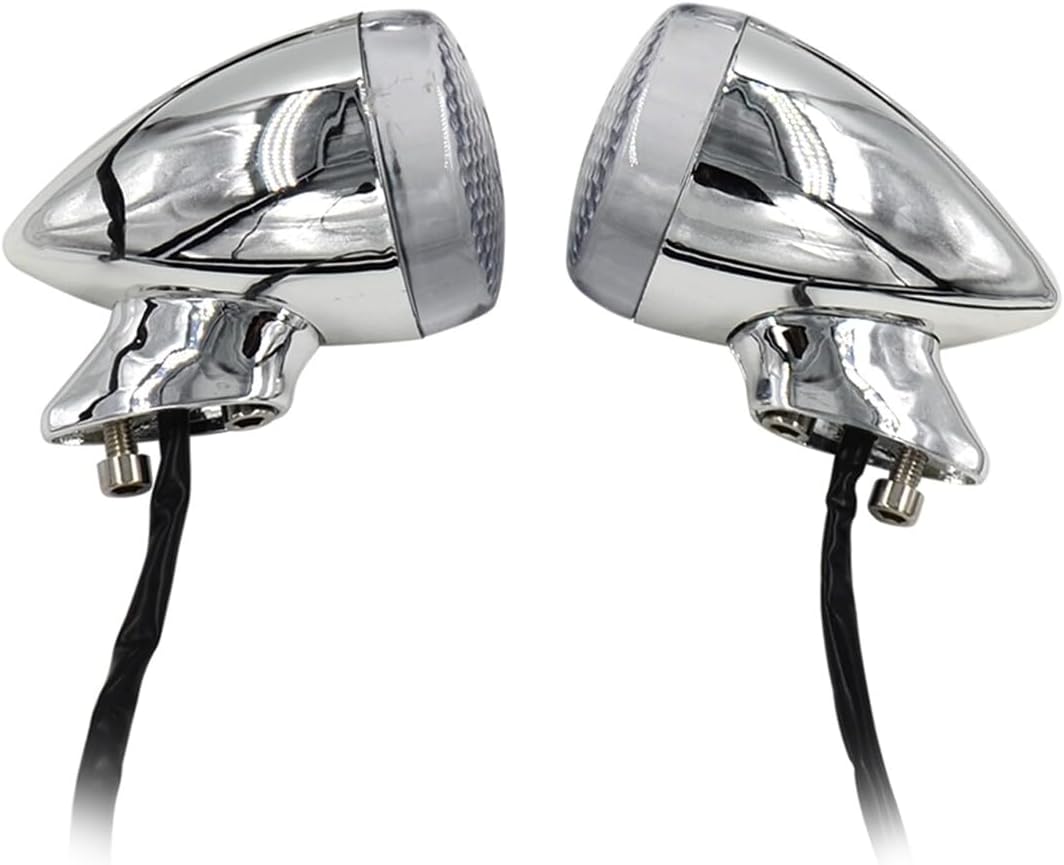 ya 13 9.15 baidi Chrome Motorcycle LED Turn Signal Light 39mm Front Rear Fork Clamp for Harley