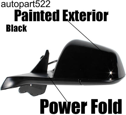 ya 4 8.10 for Tesla Model Y 2020-2023 Black Left Driver Side Mirror 13 Pin Heated