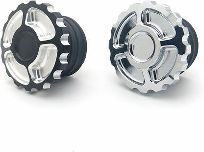 ya 9 10.24 CNC Edge Cut Vented Gas Tank Cap Fuel Cap for Harley Sportster XL Dyna Touring