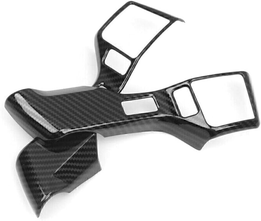ya 9 10.24 2xCarbon Fiber Black Steering Wheel Button Cover Trim for Toyota Tacoma 201