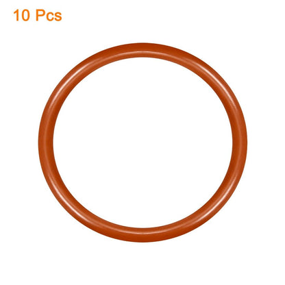 ya 13 9.15 baidi Silicone O-Ring 33mmx28.2mmx2.4mm VMQ Seal Rings Sealing Gasket Red 10PCS