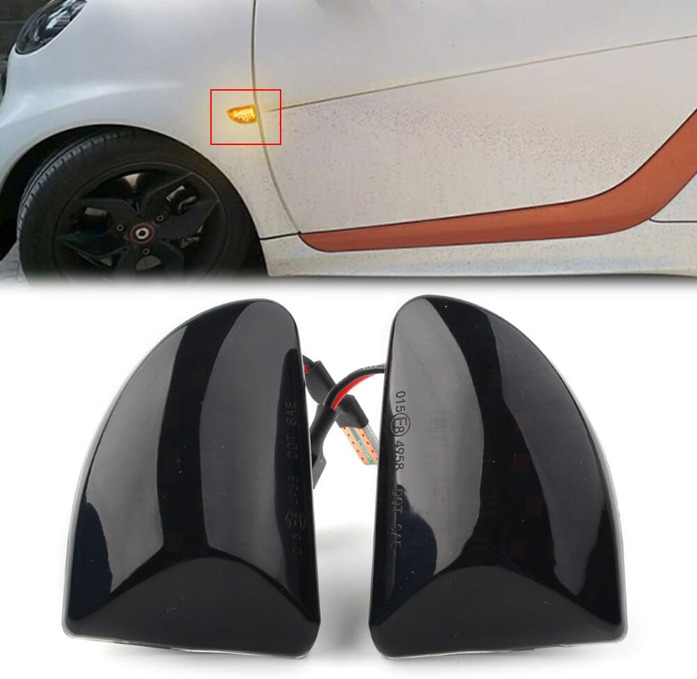 ya 7 8.24 baidi LED Sequential Dynamic Side Marker Light Turn Signal Light for Smart Fortwo W451
