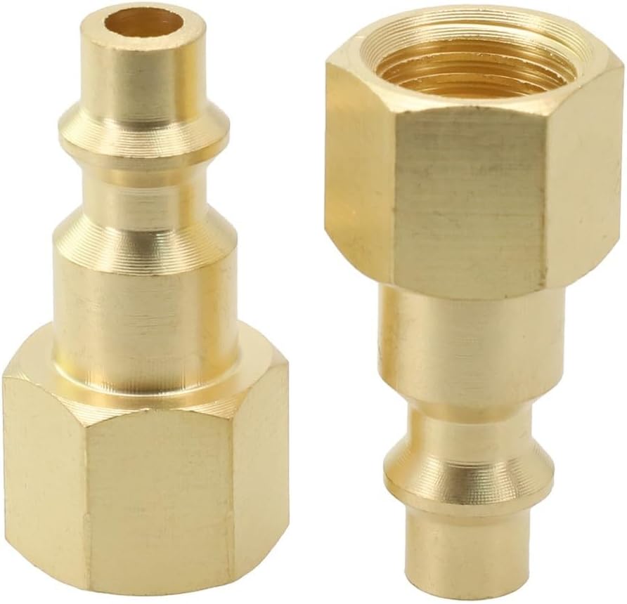 ya 14 9.20 baidi 1/4 NPT Air Line Hose Compressor Connectors Brass Female Quick Release Fitting-1