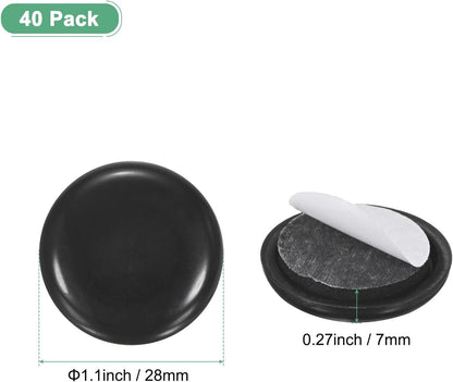 ya 26 10.21 baidi 40-Pack Furniture Sliders 1.1 Diameter Self-Adhesive Mover Glides Round [Black]