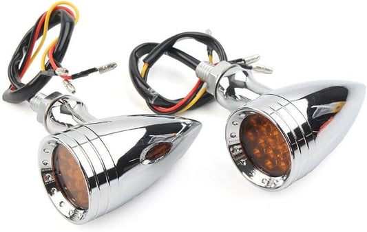 ya 4 8.8.2 Chrome Motorcycle LED Brake Blinker Turn Signal Tail Light For Harley
