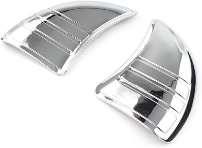 ya 4 8.10 Tri-Line Inner Fairing Mirror Cover Plugs Fit for Harley Touring Glide Chrome