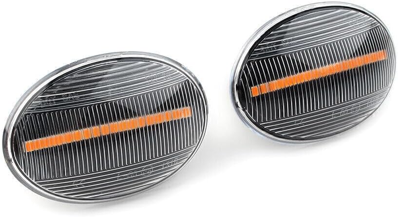 ya 13 9.15 baidi 2 Pieces Dynamic Clear LED Side Marker Signal Lights for Mini Cooper R55 R5