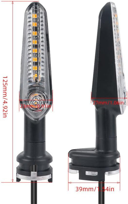 ya 13 9.15 baidi Front/Rear LED Turn Signal Light Blinker Flowing Flash Indicator Lamp for Yamaha