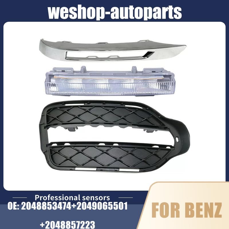 ya 7 8.24 baidi 3-pack right front grill daytime running light protective cover for Mercedes-Benz X204 GLK350 13-15