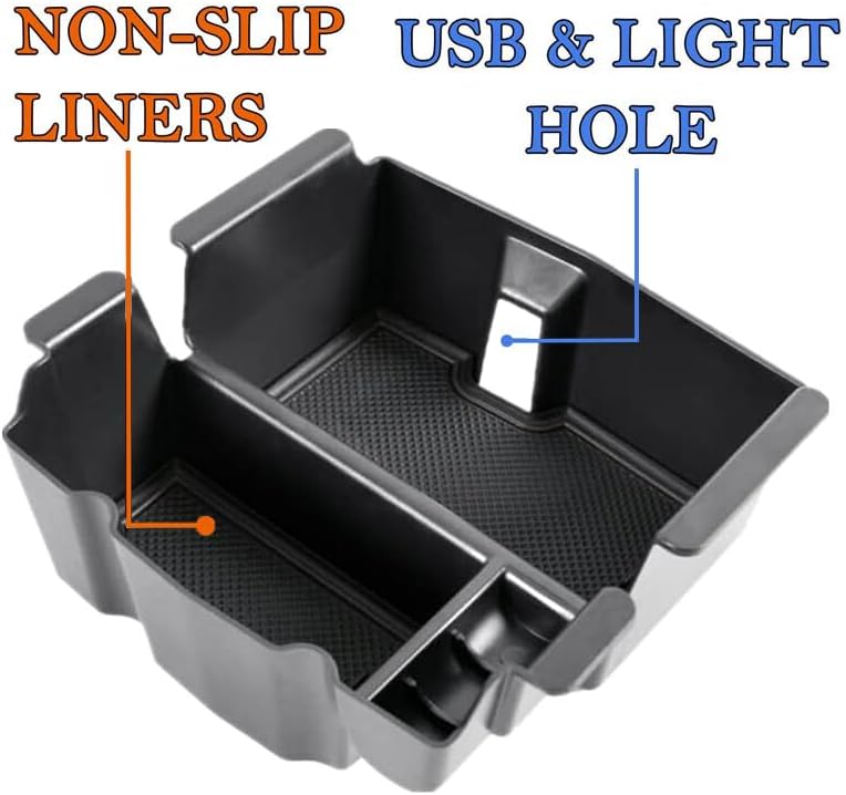ya 5 8.10 For 2020-2025 for Jeep Gladiator Center Console Armrest Organizer Trays Storage Box