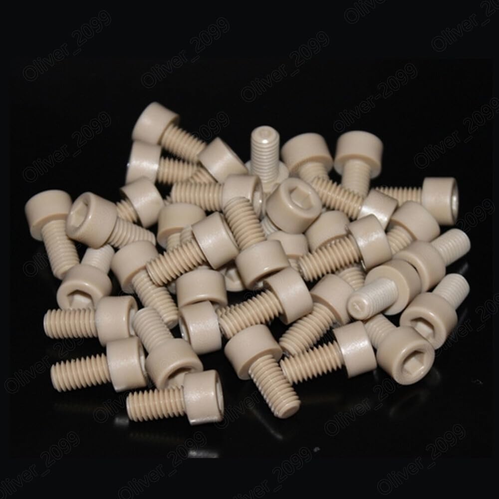 ya 16 10.20 baidi PEEK Plastic Hex Socket Bolts Cap Head Screws DIN912 M2.5 M3 M4 M5 M6 M8 M10 M12