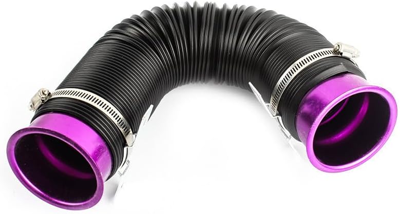 ya 10 9.16 baidi 3'' 76mm Flexible Car Cold Air Intake Hose Filter Pipe Telescopic Tube Purple