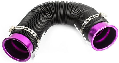 ya 10 9.16 baidi 3'' 76mm Flexible Car Cold Air Intake Hose Filter Pipe Telescopic Tube Purple