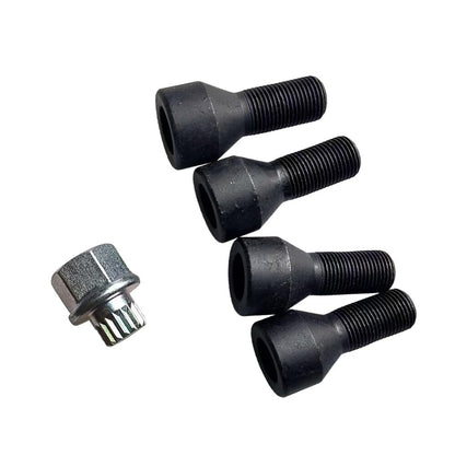 ya 5 8.10 New Wheel Lock Locks Bolt Kit M14x1.25 Fit for BMW E70 F01 F02 F06 F10 F12 Black