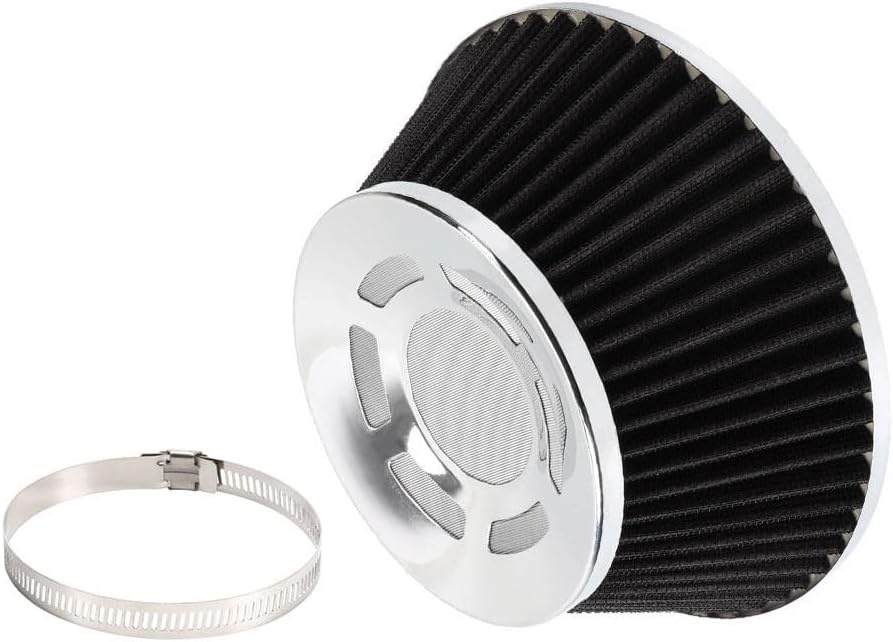 ya 13 9.15 baidi Black 3 Inch 76mm High Flow Dry Air Filter Cold Air Intake Filter Mushroom Head