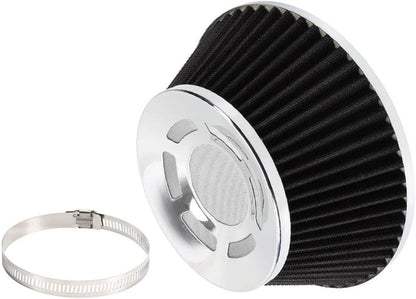 ya 13 9.15 baidi Black 3 Inch 76mm High Flow Dry Air Filter Cold Air Intake Filter Mushroom Head