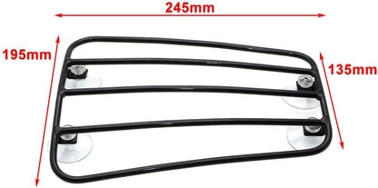 ya 4 8.10 Motorcycle Universal Suction Cup Fuel Gas Tank Parcel Rack For Harley Cafe Racer