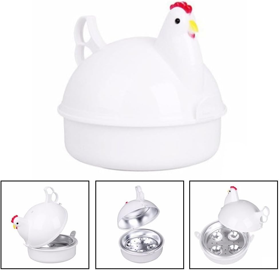 ya 14 9.20 baidi Chicken Shaped Egg er for Microwaves For 4 Eggs and Small Foods-1