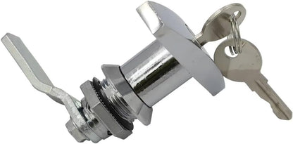 ya 10 9.16 baidi Silver T-Handle Door Cover Latch w/ 2 Keys Lid Lock for Truck RV Shell Camper F