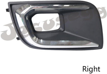 ya 9 10.24 2x Front Left+Right Bumper Foglight Bezel Cover Chrome For 18-21 for Toyota Sequoia