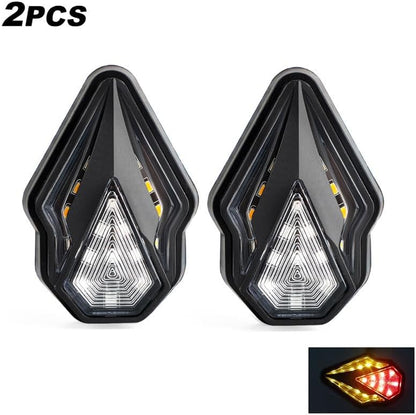 ya 11 9.14 zhengce 2x Motorcycle Flush Mount LED Turn Signals Indicator Blinker Lights Flowing
