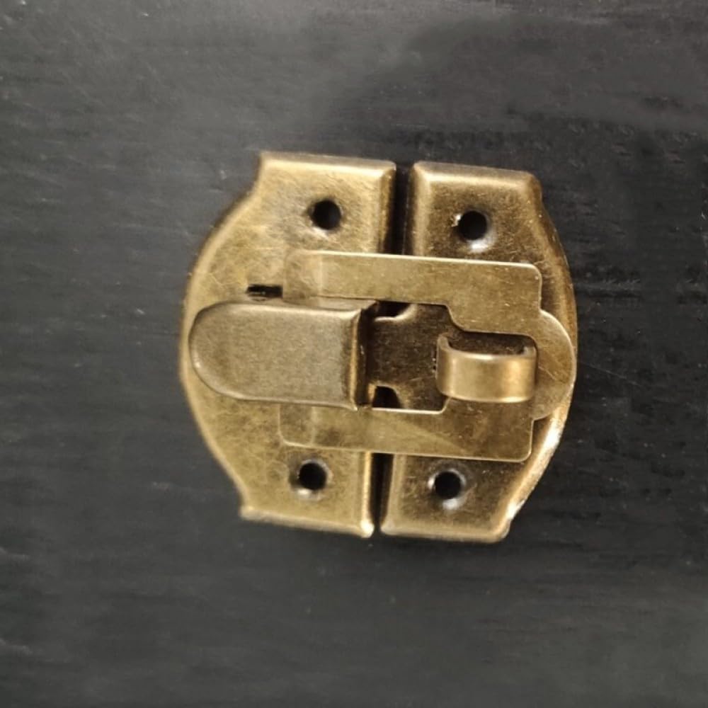 ya 26 10.21 baidi 20pcs Retro Wooden Cabinet Buckle Latch Alloy Panel Buckle Hasp Packing Box Hasp