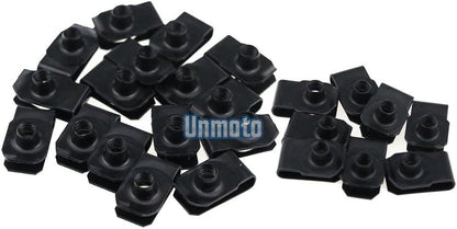 ya 23 10.7 baidi Black Fairing Bolt Kit body screws Clips for Yamaha YZF R1 1998-1999