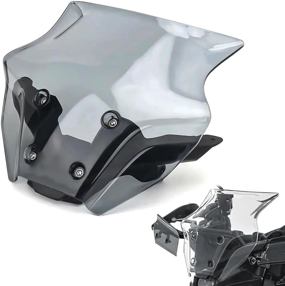 ya 2 8.15 Grey Wind Deflector Windshield Bracket Windscreen for Yamaha MT-09 MT09 2024