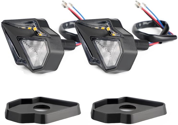 ya 11 9.14 zhengce 2x Motorcycle Flush Mount Turn Signal Indicator Blinker Red Amber LED Light