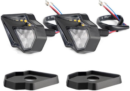 ya 11 9.14 zhengce 2x Motorcycle Flush Mount Turn Signal Indicator Blinker Red Amber LED Light