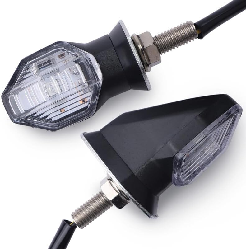 ya 4 8.10 2X Universal LED Motorcycle Turn Signals Amber Indicator Blinker Light for Mini Lamp